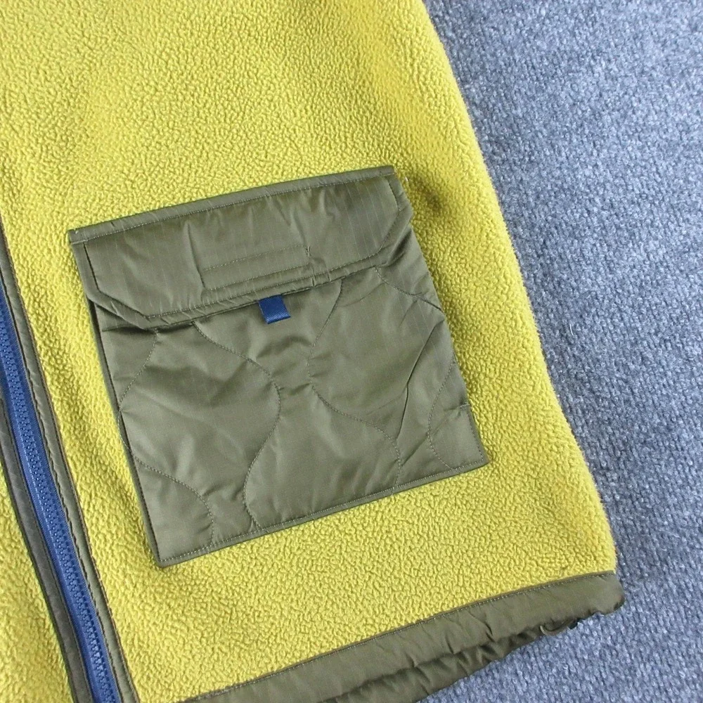 The North Face Vest Mens Medium Yellow Royal Arch Fleece Outdoor Full Zip - Picture 4 of 10